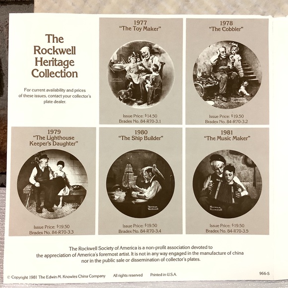 NORMAN ROCKWELL Vintage 1982 “The Tycoon” Collector’s Plate - Picture 7 of 10
